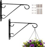 2 Pack Heavy Duty Outdoor Plant Hanger Wall Brackets