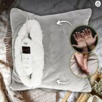 Grey Electric Heated Fleece Pillow with 8 Heat Settings - Image 6