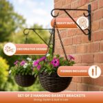 2 Pack Heavy Duty Outdoor Plant Hanger Wall Brackets - Image 3