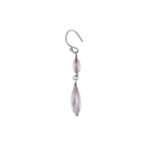 Silver And Rose Quartz Earrings - Image 2