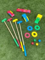 Kids Wooden Golf Set with Clubs Balls Ramps & Carry Bag