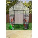 Large Walk In Greenhouse With Double Shelves - Image 2