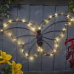 Large Warm White Solar LED Butterfly Garden Light Decoration