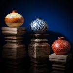 Painted Iron Matka (Indian Water Pot)