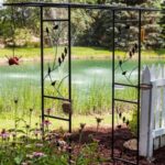 Metal Garden Arch with Wild Bird Feeding Station & Bird Bath