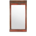 Painted Indian Mirror From Bikaner - 19thC (94 x 175cm)
