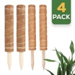 4pc Coir Moss Pole Plant Supports Stackable Fibre Stakes 16cm - Image 7