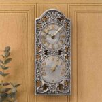 Vintage Outdoor Wall Clock with Thermometer & Barometer 35cm - Image 9