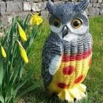 Owl Bird Deterrent Decoy Swivel Head Garden Pest Repeller 40cm