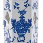 Blue & White Porcelain Hat Stand - Lucky Symbols - Image 2
