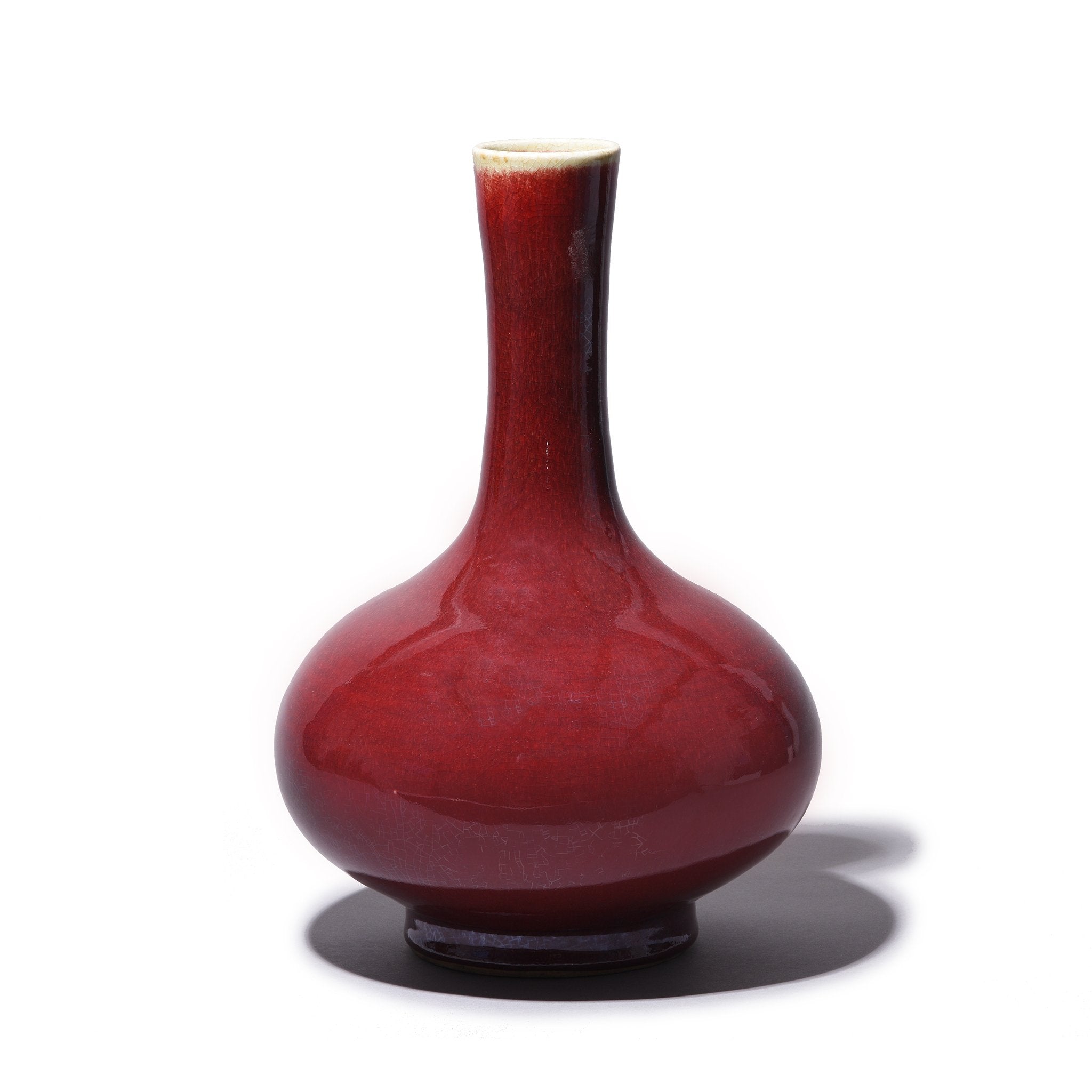 porcelain-and-glass-sang-de-boeuf-porcelain-tianqiuping-vase-1 Sang De Boeuf Porcelain Tianqiuping Vase - Image 1