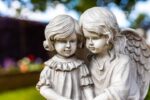 Resin Reading Angel Lamp Child Statue – Decorative LED Cherub Ornament - Image 3