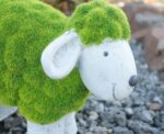 Stone & Grass Effect Sheep Garden Ornament Resin Statue 35cm - Image 4