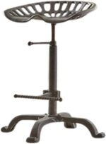 Cast Iron Brown Bar Stool – Rustic Industrial Kitchen & Bar Seating - Image 3
