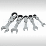 Flexi Ratchet Spanners Stubby Metric Garage Workshop 5 Piece Set