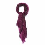 Purple Bandhani Silk Scarf from Rajasthan
