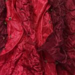 Red Bandhani Silk Scarf from Rajasthan - Image 4