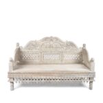 Carved & Limed Mango Wood Daybed