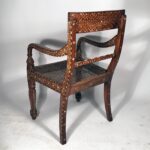 Teak Wood Bone Inlay Chair - 19thC - Image 3
