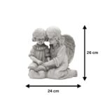 Resin Reading Angel Lamp Child Statue – Decorative LED Cherub Ornament - Image 11