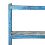 Vintage Indian Shelf With Blue Paint Finish - Ca 1920 - Image 6