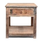 One Drawer Side Table Made From Reclaimed Wood