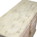 Indian Reclaimed Wood Louvred 2 Door Sideboard - Image 7