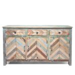 Reclaimed Teakwood Sideboard With Old Paint