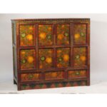 Tibetan Altar Cabinet With Original Painting - circa 1920