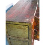 Tibetan Altar Cabinet With Original Painting - circa 1920 - Image 3