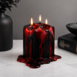 Small Vampire Blood Effect Pillar Candle