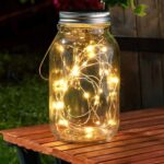 Solar Garden Lantern with Warm White Copper LED Fairy Lights