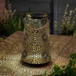 Solar LED Moroccan Garden Lantern Hanging Outdoor Table Light