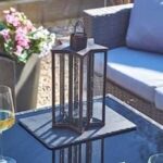 Firefly Effect Hanging Star Solar Lantern Warm White Metal 32cm - Image 2