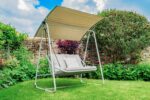 Stamford Rattan 2 Seater Garden Swing Chair Beige - Image 3