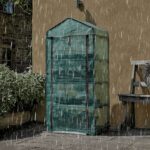 4 Tier Mini Greenhouse Steel Frame Reinforced PE Cover 150cm - Image 3