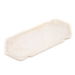 White Marble Serving Plate - Mughal Style - Image 2