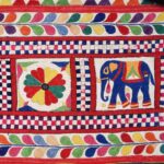 Old Gujarat Textile Toran Wall Hanging -  Ca 1960 - Image 2