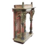 Painted Teak Shrine From Gujarat - 18thC - Image 3