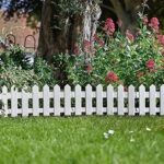 4 Pack White Picket Fence Panels Decorative Garden Edging 1.6m